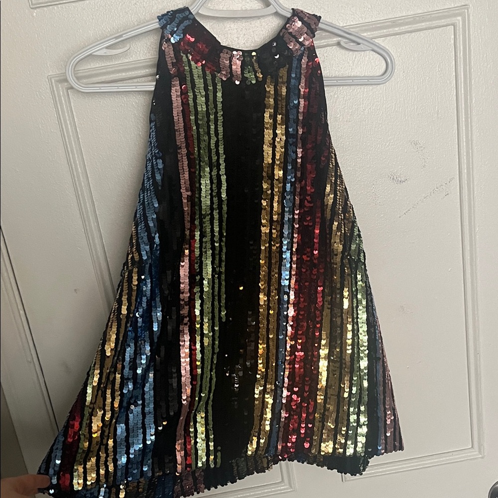 Multicolor Sequin Halter Top